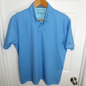 Twillory Shirt Men's Athletic Athlounger Performance Polo Shirt Striped LG